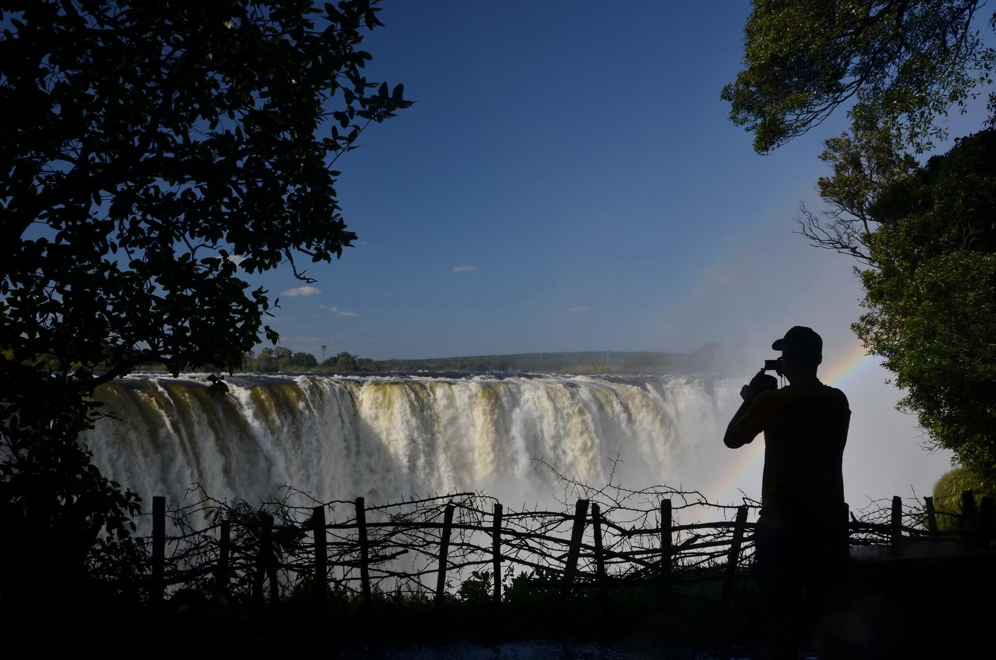 Victoria Falls curtain from the Zimbabwe side