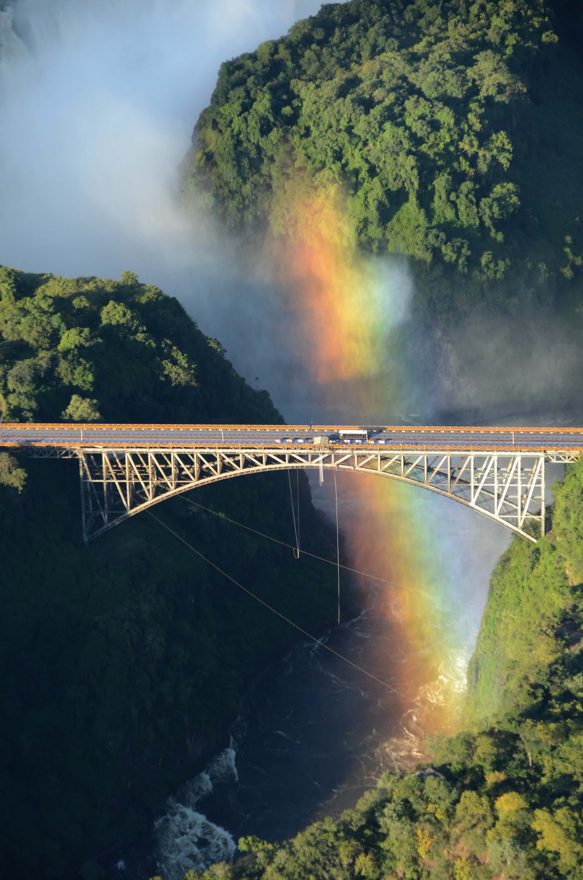 Rainbow at Victoria Falls Bridge